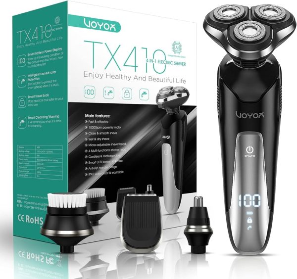 Cordless Electric Shavers Razor for Men, Rechargeable Nose Hair Trimmer