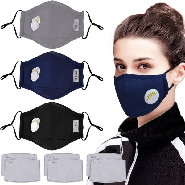 Cotton Anti Dust Mask Activated Filter 3 layers