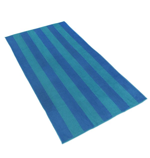 Cotton Velour Tonal Stripe Oversized 30”x60” Highly Absorbent