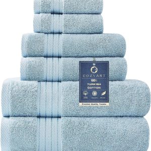 COZYART Blue Towels Bathroom Sets Clearance Prime