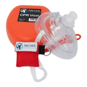 CPR Resuscitator Mask Keychain Emergency Face