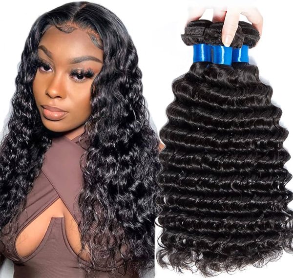 Cranberry hair Virgin Peruvian Hair Deep Wave 3 bundles 100% Real Human Hair