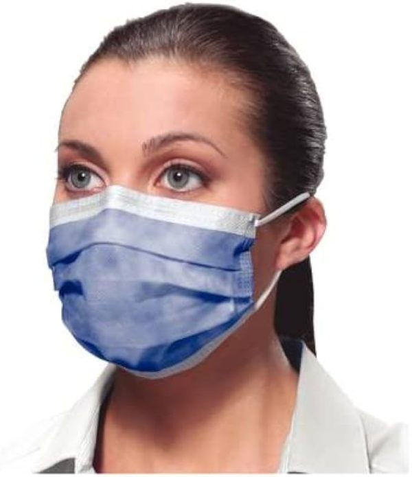 Crosstex GCIBL Latex-Free Isofluid Earloop Mask, Blue (Pack of 50)