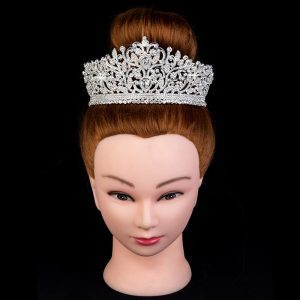 Crown Hair Jewelry Vintage Totem Big Tiaras And Crowns Aaa Luxury Rhinestone