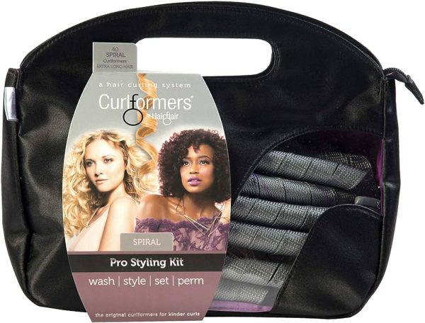 Curlformers Hair Curlers Spiral Curls Styling Kit, 40 No Heat Hair Curlers