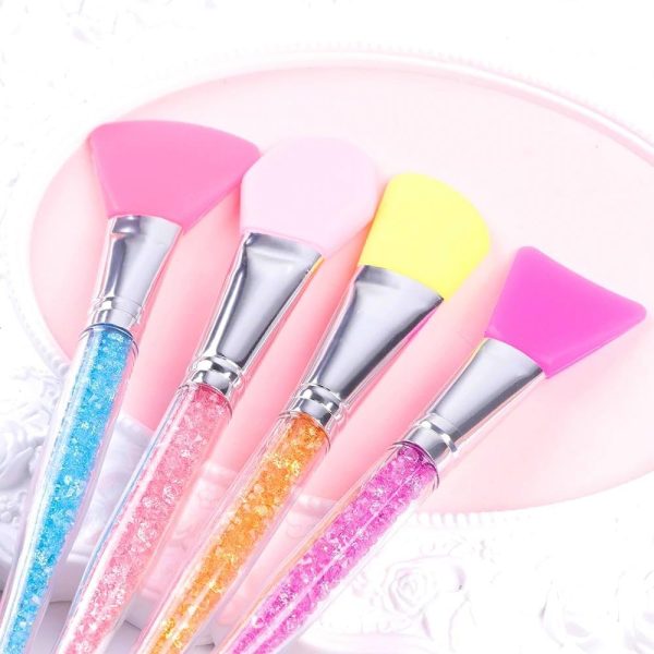 4pcs Silicone Face Mask Brushes - Flexible Facial Mud Mask Applicator Brush