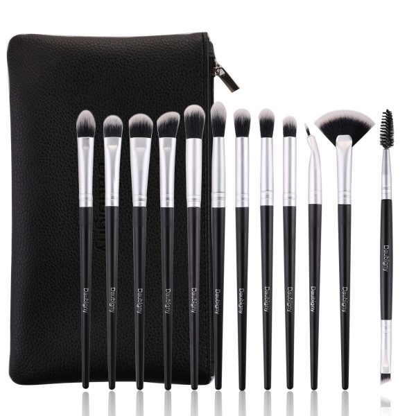 Daubigny Eye Makeup Brushes, 12 PCS Professional Eye shadow, Concealer