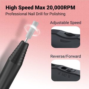DecoForU Electric Nail Drill Set Portable Pen Shape 20000 RPM