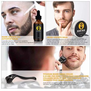 Derma Roller for Beard Growth + Beard Growth Serum