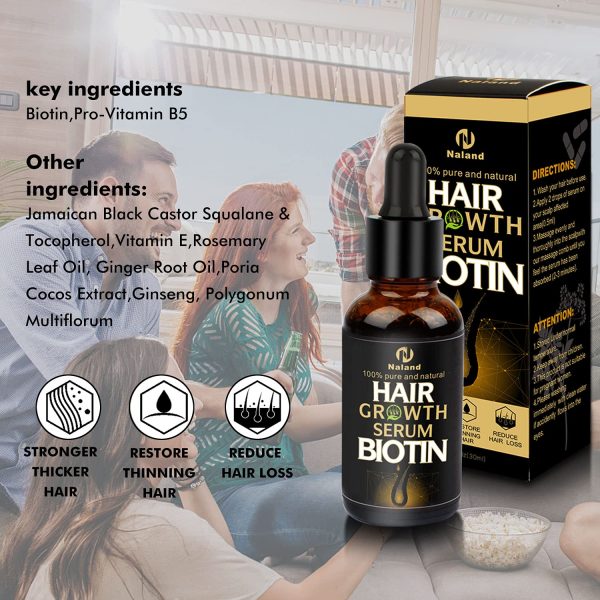 Derma Roller for Hair Growth, Biotin Hair Growth Serum + Scalp Hair Regrowth