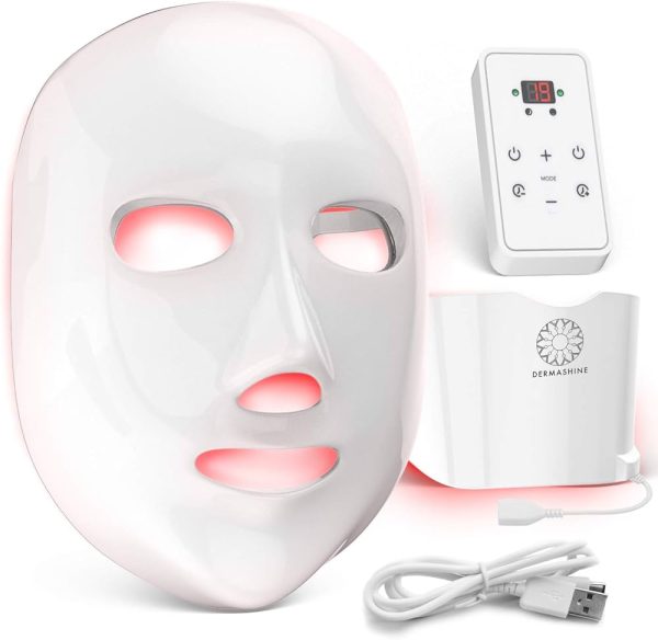 Dermashine Pro 7 Color LED Mask for Face | Photon Red Light For Healthy Skin