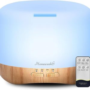Diffuser, Homeweeks 500ml Colorful Waterless Auto Off