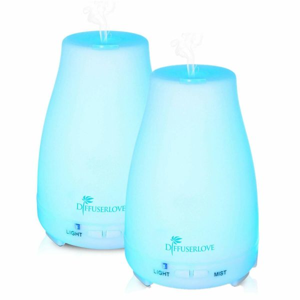 Diffuserlove 2 Pack 200ml Essential Oil Diffuser Ultrasonic Aromatherapy