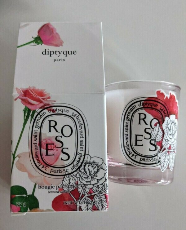 Diptyque Set of Roses, Baies, and Tuberose Candle 35g each. Rose, Do Son