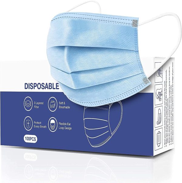 Disposable medical face masks 20pcs non-woven with three layers