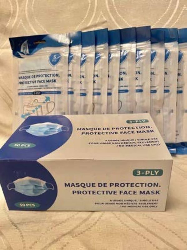 Disposable Medical surgical Mask elastic ear loop 3-layer filter non-woven