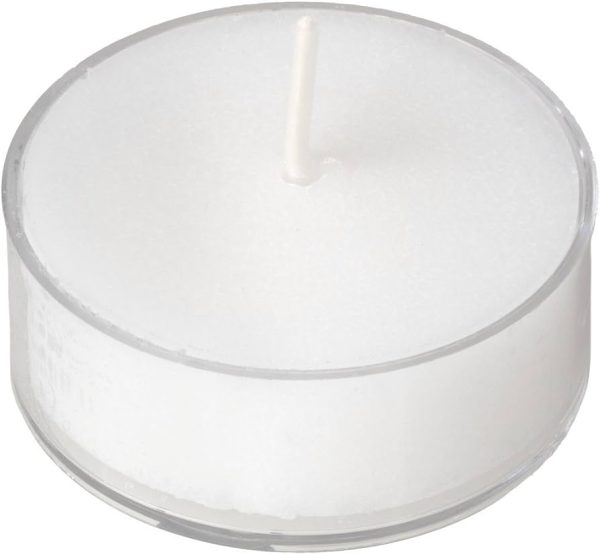 D'Light Online Clear Cupped 5 Hours Unscented White Tealight Candles