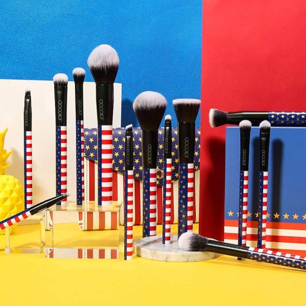 Docolor Makeup Brushes 13PC Stars and Stripes Makeup Brush Set