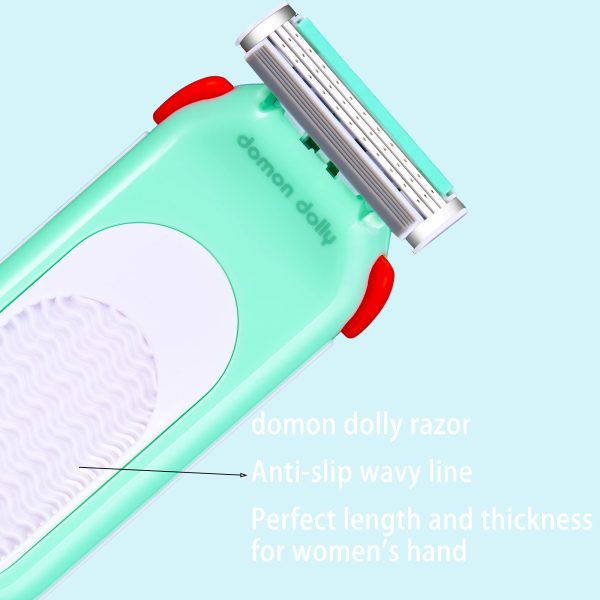 Domon dolly Razors for Women 6 Refills 3 Blades Shaver