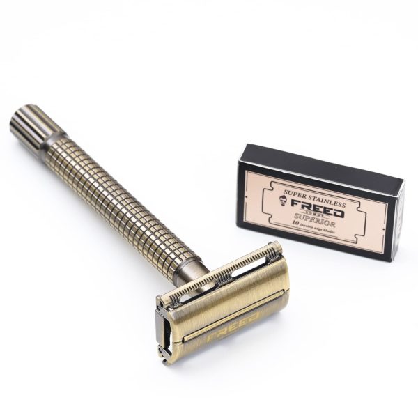 Double Edge Safety Razor - Butterfly Open Razor with 10 Japanese Stainless Steel