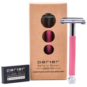 Double Edge Safety Razor for Women, Safety Razor with 5 Blades