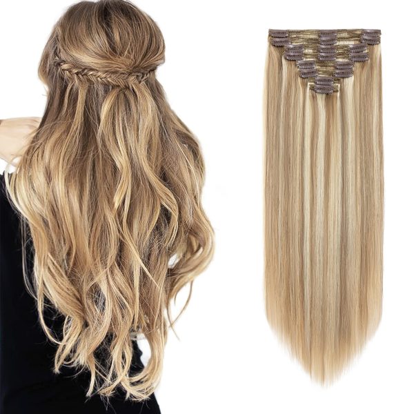 Double Weft 100% Remy Human Hair Clip in Extensions