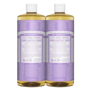 Dr. Bronner's - Pure-Castile Liquid Soap (Lavender, 32 ounce, 2-Pack)