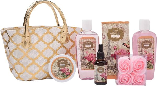 Draizee Rose Scented Home Spa Luxurious 4 Piece Relaxation