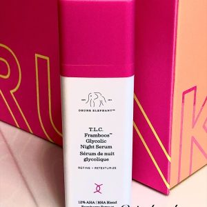 Drunk Elephant T.L.C. Framboos Glycolic Night Serum: Transform Your Skin with 12% AHA/BHA Elegance
