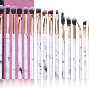 DUAIU 16PCS Vegan Synthetic Make up Brushes