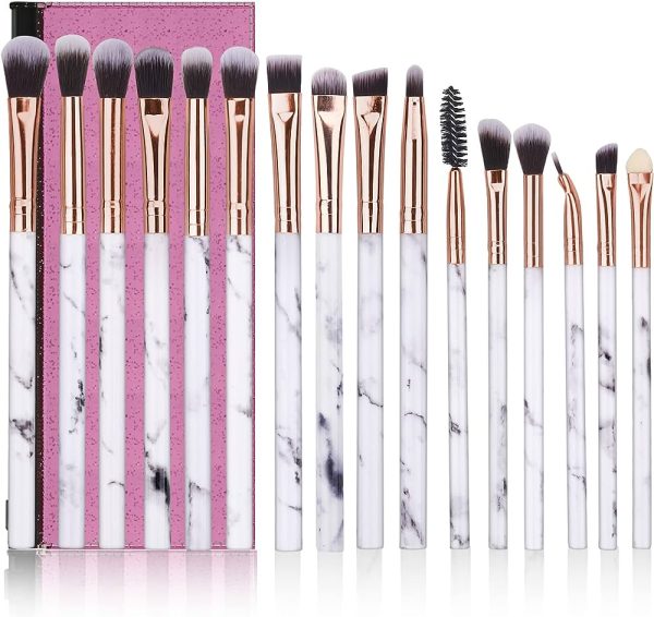 DUAIU 16PCS Vegan Synthetic Make up Brushes