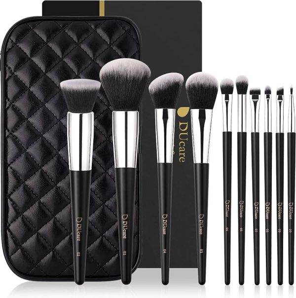 DUcare Makeup Brushes with Case 10Pcs