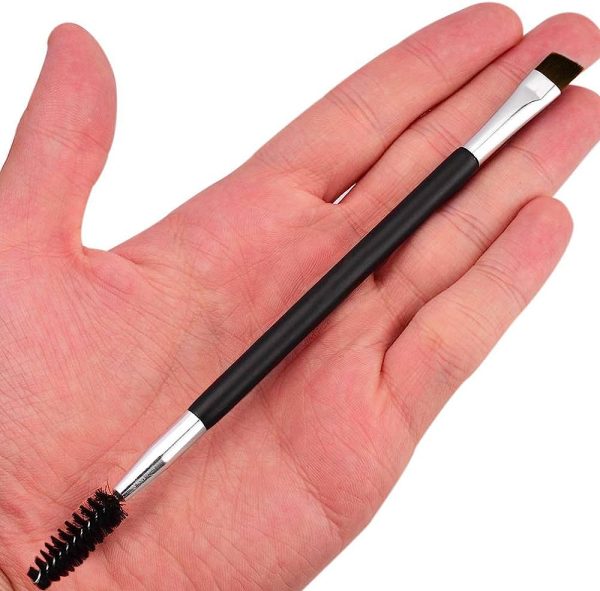 Duo Eyebrow Brush, KINGMAS 2 Pcs Angled Eye Brow Brush, Eyeshadow Brush
