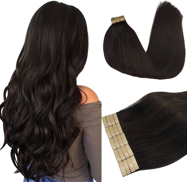 【Valentine's Day Off】Moresoo 20 Inch Tape on Human Hair Extensions Remy Hair