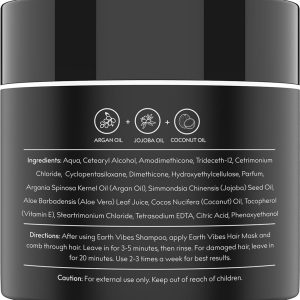 Earth Vibes Hydrating Argan Oil Hair Mask Conditioner - Deep Conditioning