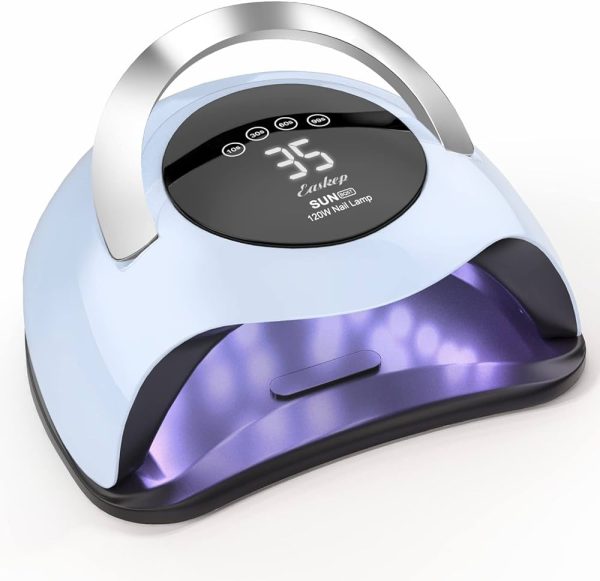 Easkep 120W UV LED Nail Lamp, Faster Nail Dryer for Gel Polish