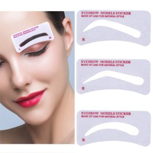 EBANKU 96Pcs Eyebrow Shaping Stencils, 24 Styles Non-Woven Quick Makeup
