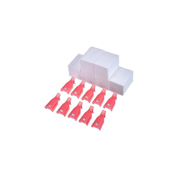 eBoot Nail Cap Clips UV Gel Polish Remover Wrap 10 Pack with 420 Pack Nail Wipe
