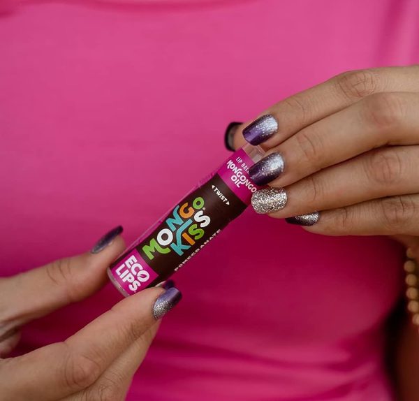 Eco Lips Mongo Kiss Organic Lip Balm 4 Pack Acai Berry, Peppermint, Pomegranate