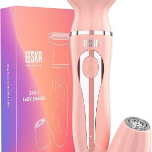 EESKA 2-in-1 Womens Shaver for Face Legs and Underarm