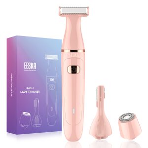 Bikini Trimmer for Ladies – EESKA 3-in-1 Waterproof Electric Razor for Smooth & Painless Shaving