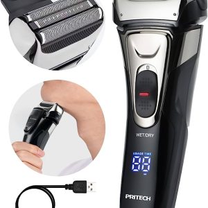 Electric Razor, Electric Shavers for Men, Dry Wet Waterproof Mens Foil Shaver