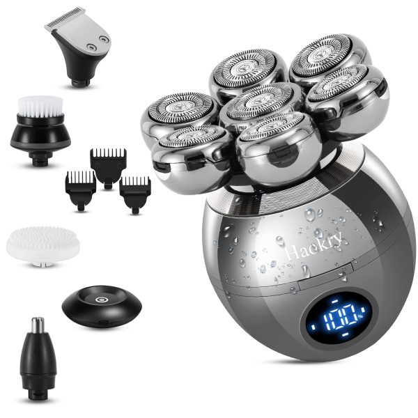 Electric Razor for Men 5 in 1 Rechargeable Electric Shaver Beard Trimmer Nose