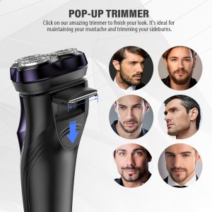 Electric Razor for Men, FLYCO Beard Trimmer Wet and Dry Electric Shaver