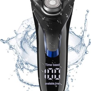 Electric Razor for Men - Lavieer Wet and Dry Rechargeable Mens Rotary Shaver