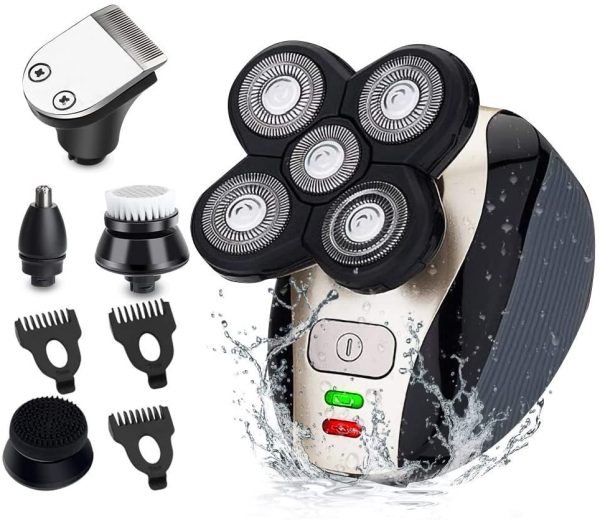 Electric Razor for Men, MANLI 5 in 1 Hair Razor for a Perfect Bald Look