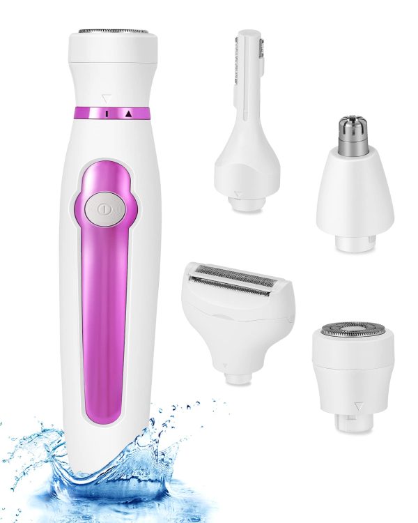 Electric Razor for Women, Lady Electric Shaver, 4 in 1 Rechargeable Cordless Painless