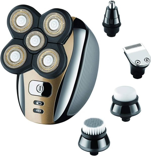Electric Shaver Razor for Men 5 in 1 Rotary Shavers Beard Trimmer Nose Hair