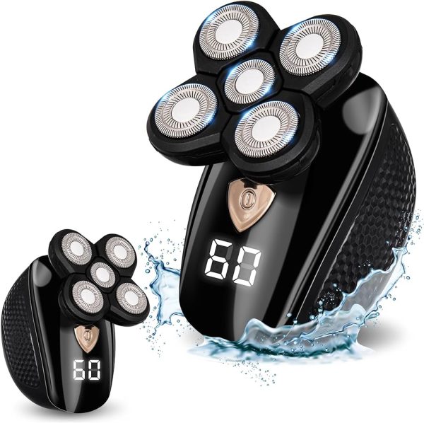 Electric shavers for Men, Cordless Rechargeable Electric Razor Bald Head Shaver
