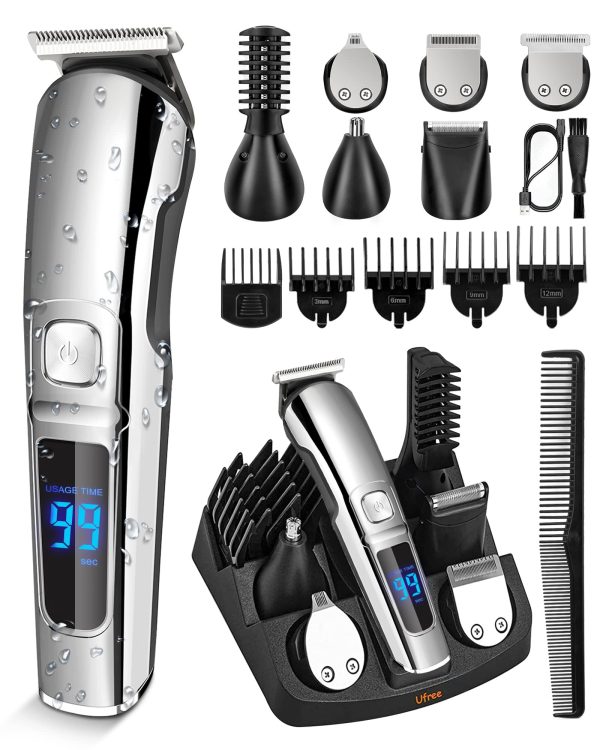 Electric Trimmer for Men Grooming Kit for Beard, Hair, Face, Nose Hair